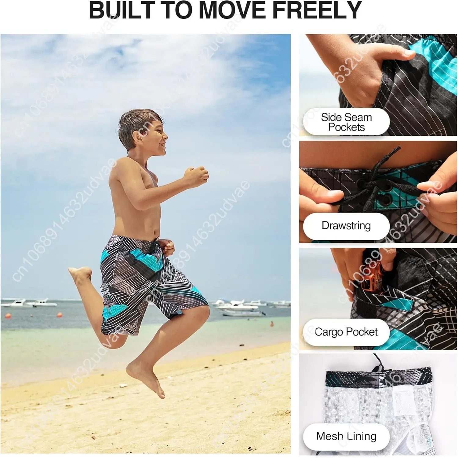 شورت سباحة شاطئي سريع الجفاف م - مراجعة Swim Trunk Quick Dry وسعره